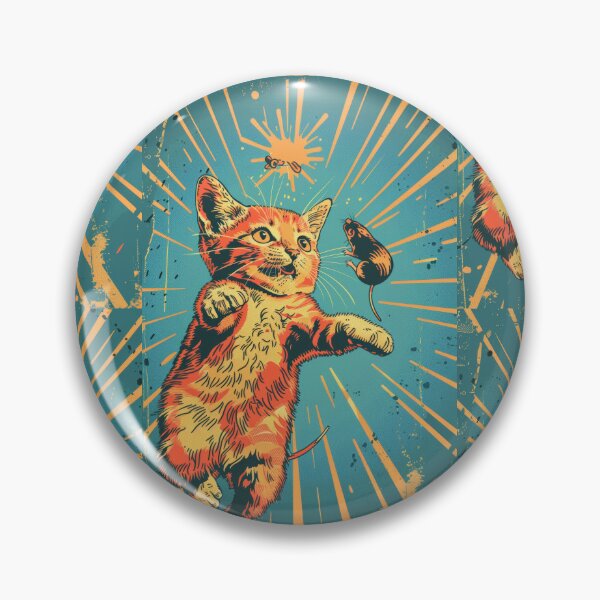 Item preview, Pop Art Illustration of Cat Ready to Attack Mouse designed and sold by Piotrek0001.