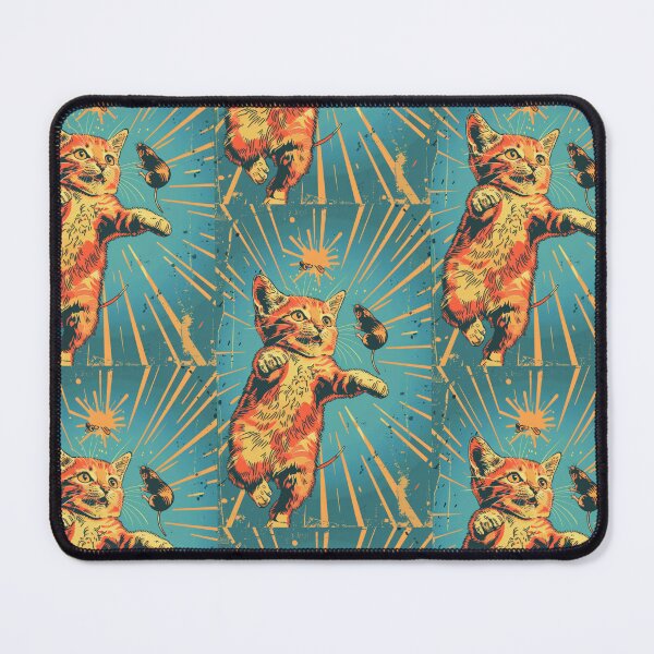 Item preview, Pop Art Illustration of Cat Ready to Attack Mouse designed and sold by Piotrek0001.