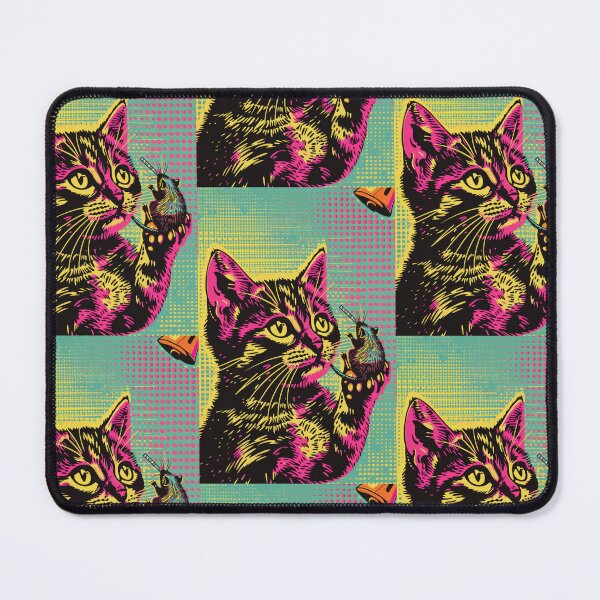 Item preview, Pop Art Illustration of Cat Ready to Attack Mouse designed and sold by Piotrek0001.