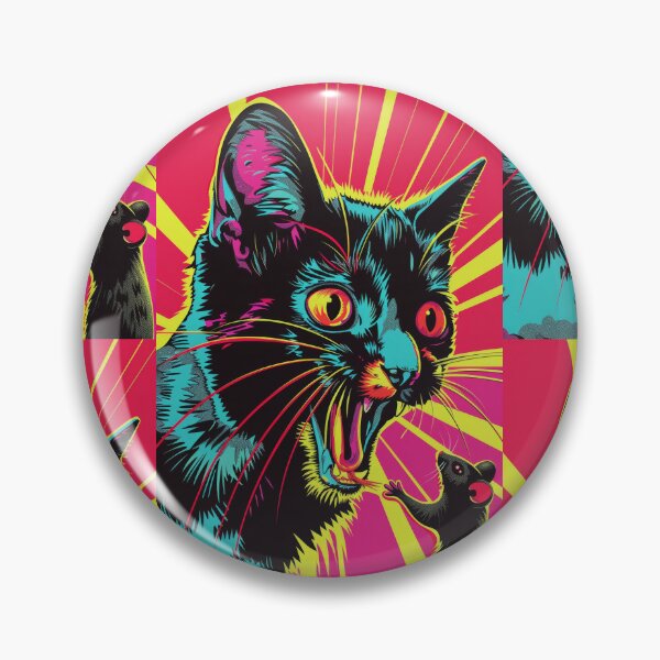 Item preview, Pop Art Illustration of Cat Ready to Attack Mouse designed and sold by Piotrek0001.