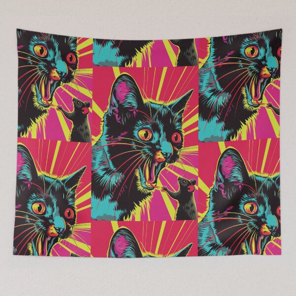 Item preview, Pop Art Illustration of Cat Ready to Attack Mouse designed and sold by Piotrek0001.