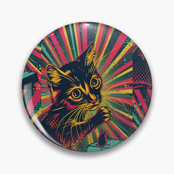 Item preview, Pop Art Illustration of Cat Ready to Attack Mouse designed and sold by Piotrek0001.