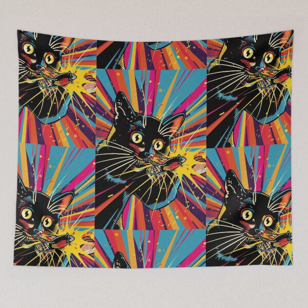 Item preview, Pop Art Illustration of Cat Ready to Attack Mouse designed and sold by Piotrek0001.