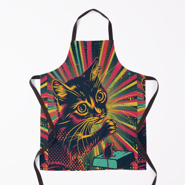 Item preview, Pop Art Illustration of Cat Ready to Attack Mouse designed and sold by Piotrek0001.