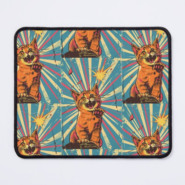 Item preview, Pop Art Illustration of Cat Ready to Attack Mouse designed and sold by Piotrek0001.