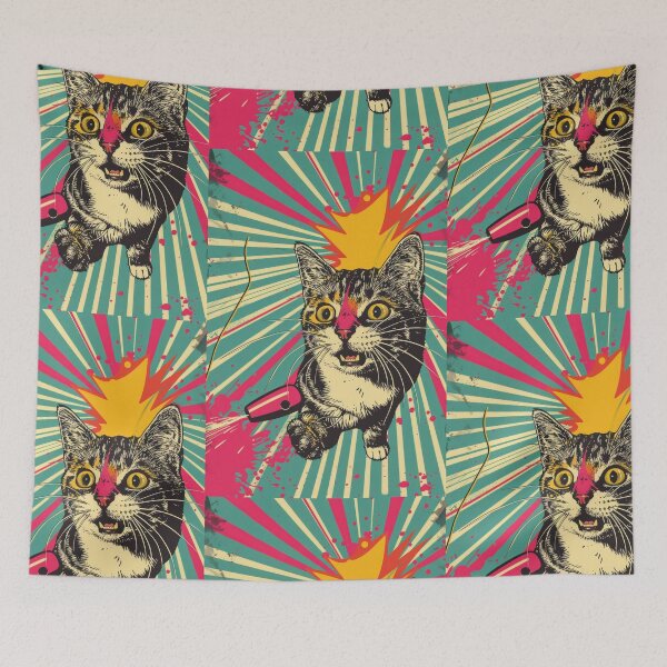 Item preview, Pop Art Illustration of Cat Ready to Attack Mouse designed and sold by Piotrek0001.