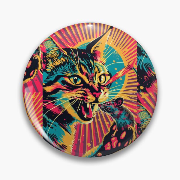 Item preview, Pop Art Illustration of Cat Ready to Attack Mouse designed and sold by Piotrek0001.
