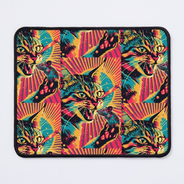 Item preview, Pop Art Illustration of Cat Ready to Attack Mouse designed and sold by Piotrek0001.