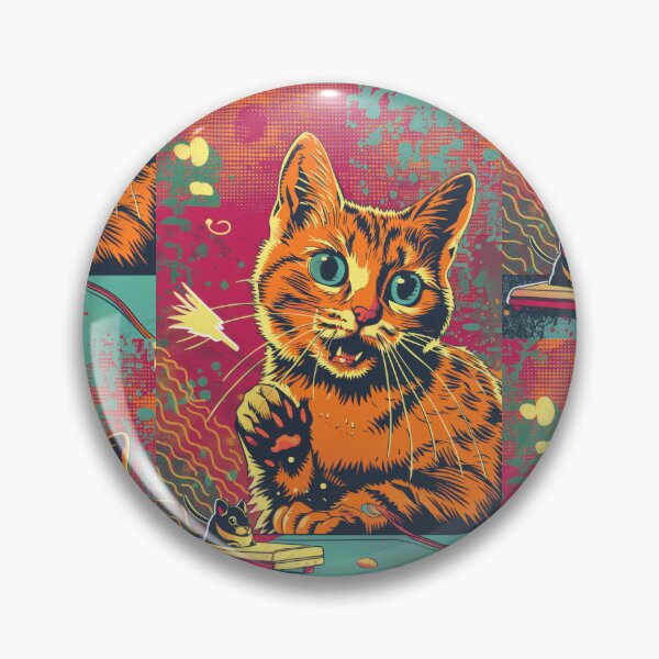 Item preview, Pop Art Illustration of Cat Ready to Attack Mouse designed and sold by Piotrek0001.