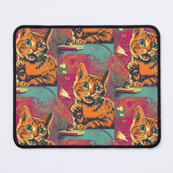 Item preview, Pop Art Illustration of Cat Ready to Attack Mouse designed and sold by Piotrek0001.