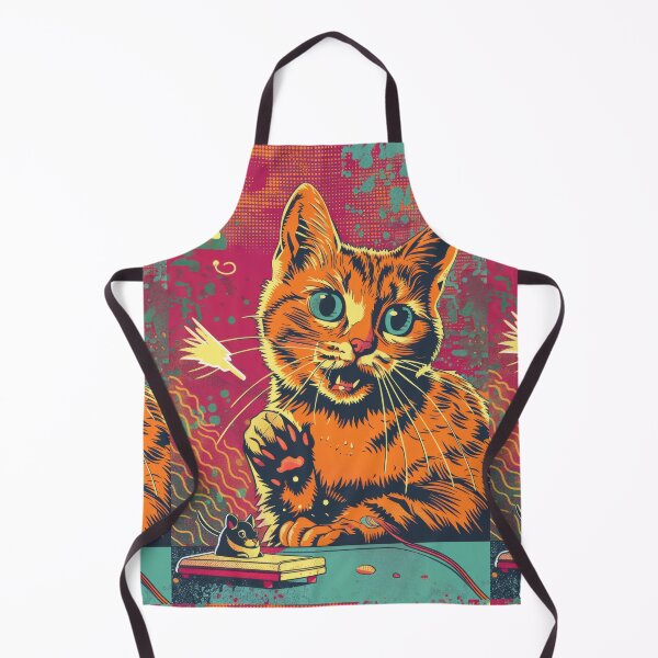 Item preview, Pop Art Illustration of Cat Ready to Attack Mouse designed and sold by Piotrek0001.
