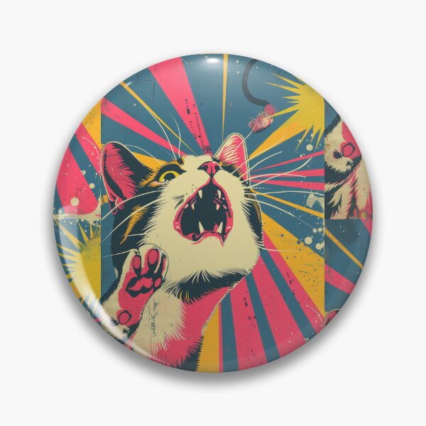 Item preview, Pop Art Illustration of Cat Ready to Attack Mouse designed and sold by Piotrek0001.