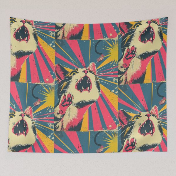 Item preview, Pop Art Illustration of Cat Ready to Attack Mouse designed and sold by Piotrek0001.
