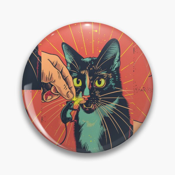Item preview, Pop Art Illustration of Cat Ready to Attack Mouse designed and sold by Piotrek0001.