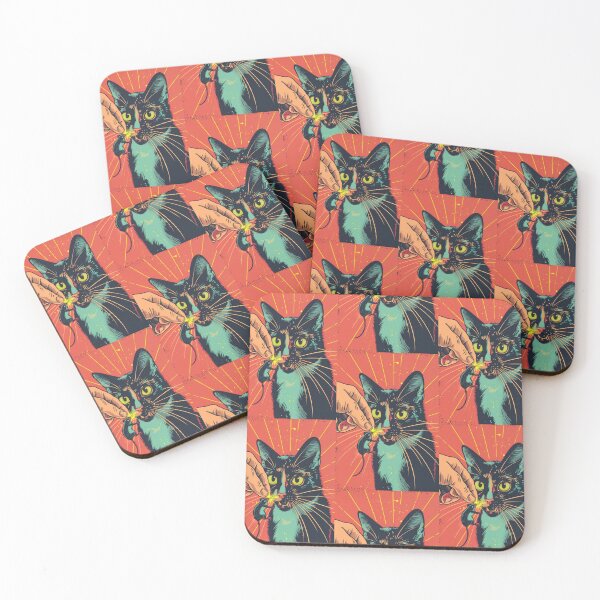 Item preview, Pop Art Illustration of Cat Ready to Attack Mouse designed and sold by Piotrek0001.