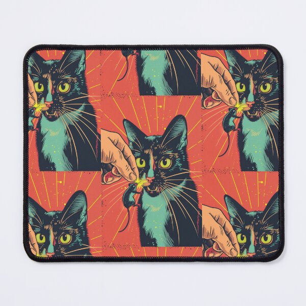 Item preview, Pop Art Illustration of Cat Ready to Attack Mouse designed and sold by Piotrek0001.