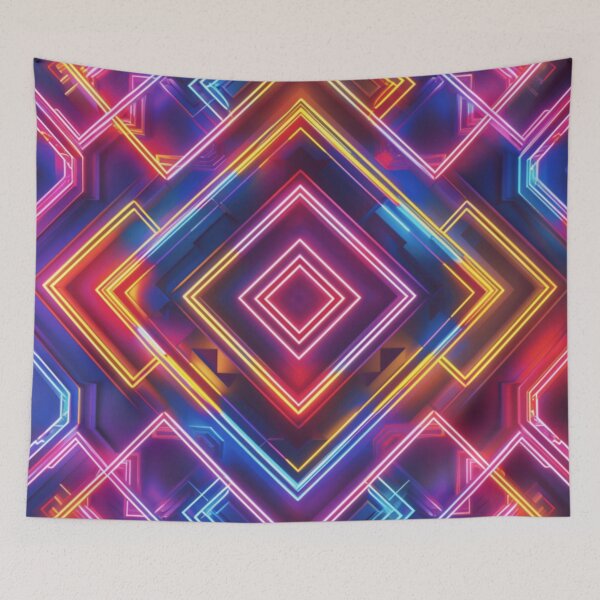 Item preview, Square Neon Pattern designed and sold by punintended007.