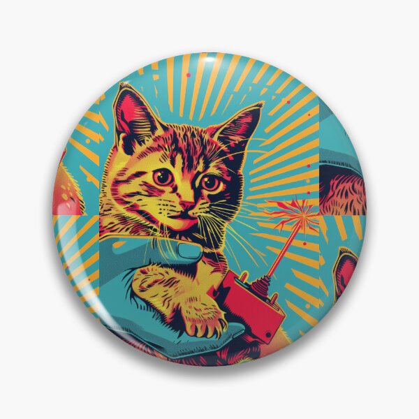 Item preview, Pop Art Illustration of Cat Ready to Attack Mouse designed and sold by Piotrek0001.