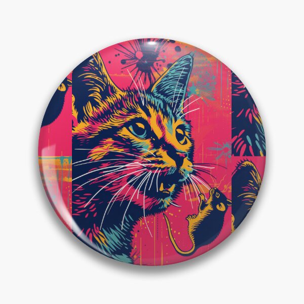 Item preview, Pop Art Illustration of Cat Ready to Attack Mouse designed and sold by Piotrek0001.