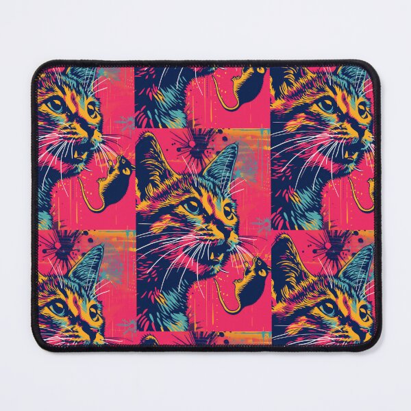 Item preview, Pop Art Illustration of Cat Ready to Attack Mouse designed and sold by Piotrek0001.