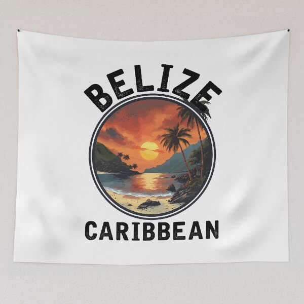 Item preview, Belize - Caribbean (with Black Lettering) designed and sold by VelvetRoom.