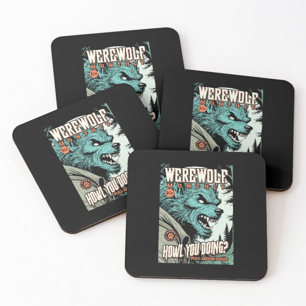 Item preview, Werewolf Monthly Funny Vintage Wolf Magazine Halloween designed and sold by GrandeDuc.