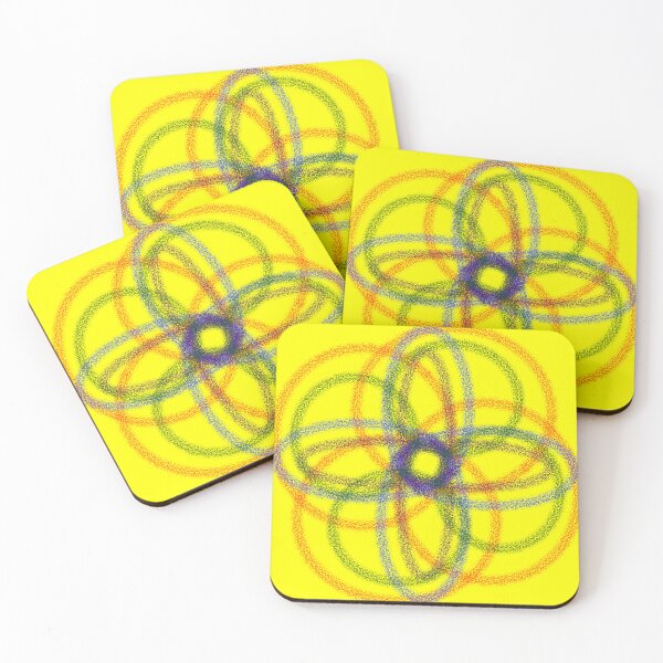 Item preview, Yellow geometric flower designed and sold by Stefrait-7.
