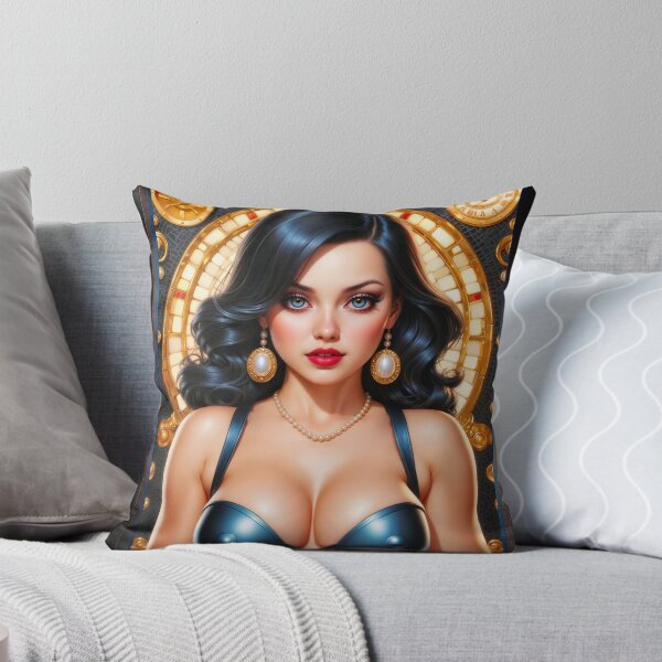 Item preview, Classic Elegance Of An Enchanting Retro Fusion Pin Up Beauty Captivating AI Concept Art by Xzendor7 designed and sold by Xzendor7 Digital Art Creations.