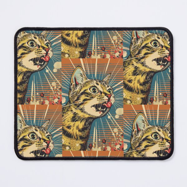 Item preview, Pop Art Illustration of Cat Ready to Attack Mouse designed and sold by Piotrek0001.