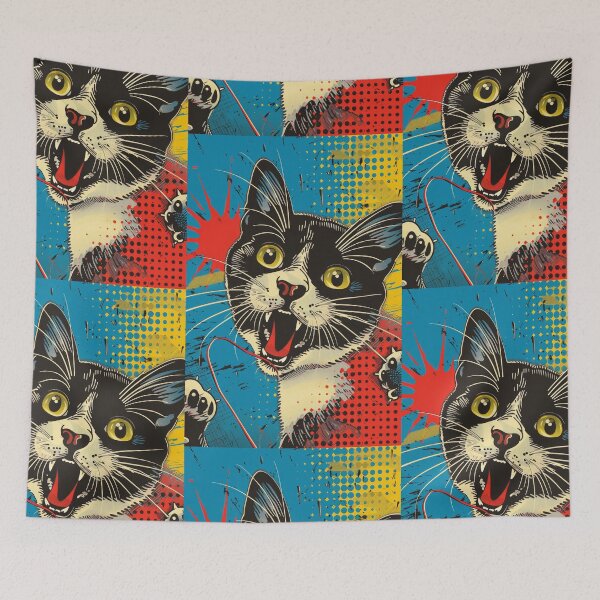 Item preview, Pop Art Illustration of Cat Ready to Attack Mouse designed and sold by Piotrek0001.