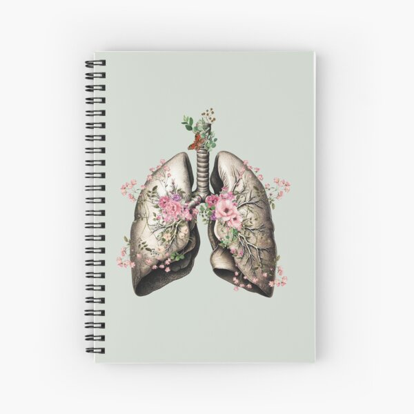 Item preview, Lungs with floral flowers and plant and branches, cystic fibrosis, cancer awareness, bloom floral, anatomy, watercolor designed and sold by Collagedream.