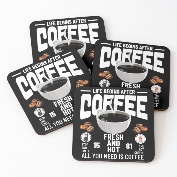 Item preview, Life begins after coffee designed and sold by Peerless-Prime.