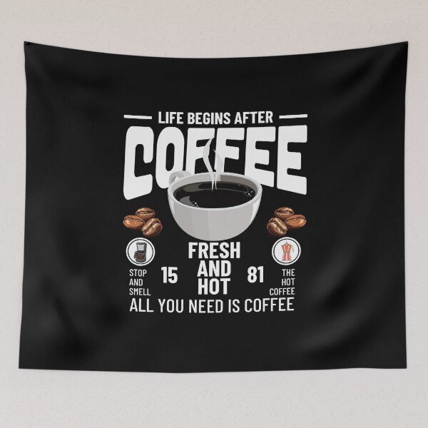Item preview, Life begins after coffee designed and sold by Peerless-Prime.