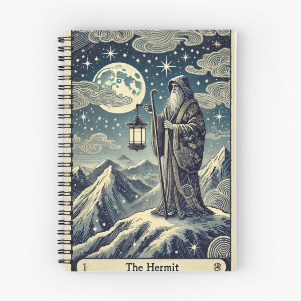 Item preview, The Hermit Tarot card (Nihonga Design)  designed and sold by OmniGoods.