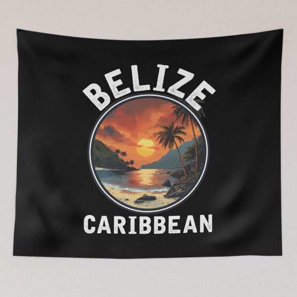 Item preview, Belize - Caribbean (with White Lettering) designed and sold by VelvetRoom.