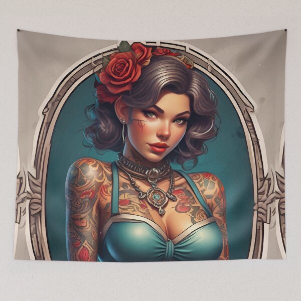 Item preview, Tattoo Pinup Girl  designed and sold by MatrixTattoo.