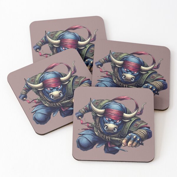 Item preview, Teenage Mutant Ninja Bull Warriors sketch abstract art canvas  designed and sold by ZulryLifestyles.