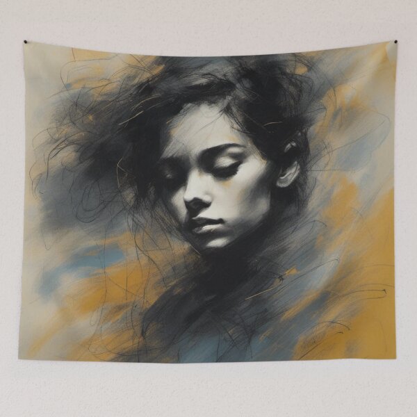 Item preview, Modern Portrait of a Girl designed and sold by BeeTheArtCo.