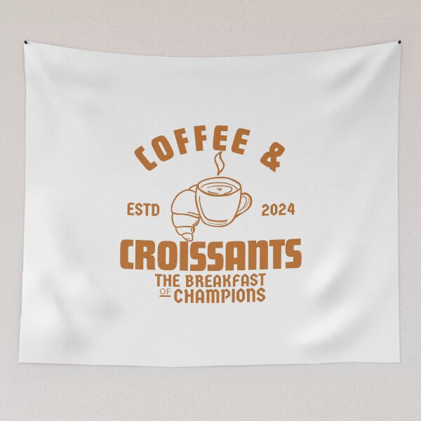 Item preview, Coffee and croissants the breakfast of champions designed and sold by Peerless-Prime.