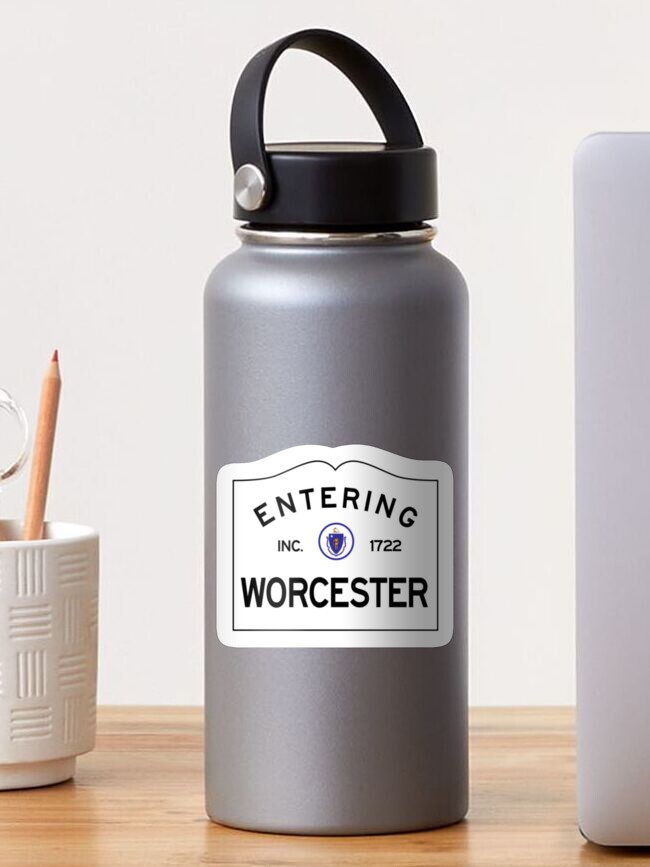 Thumbnail 1 of 3, Sticker, Entering Worcester Sign designed and sold by raven292.
