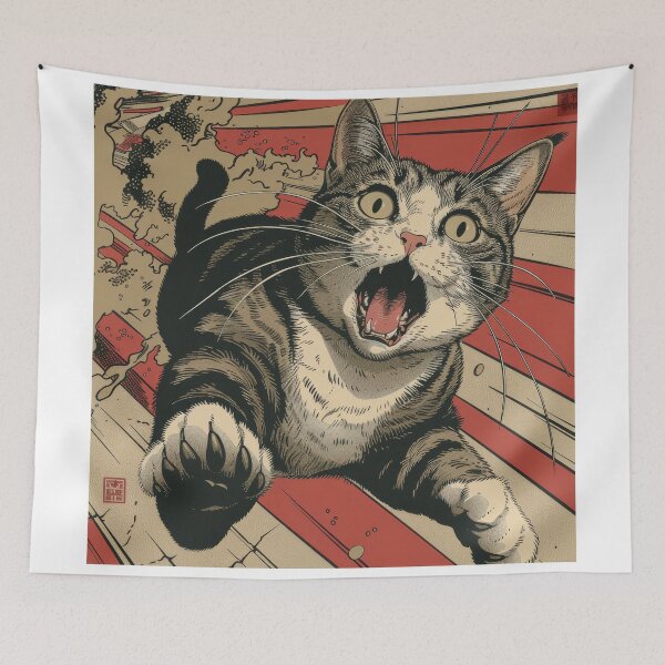 Item preview, Cat with playful paws designed and sold by wolfgangrainer.