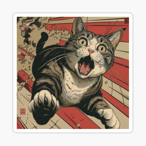 Item preview, Cat with playful paws designed and sold by wolfgangrainer.