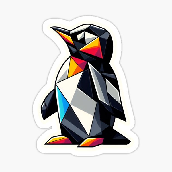Item preview, A penguin cubist style Stickers designed and sold by frenky92.