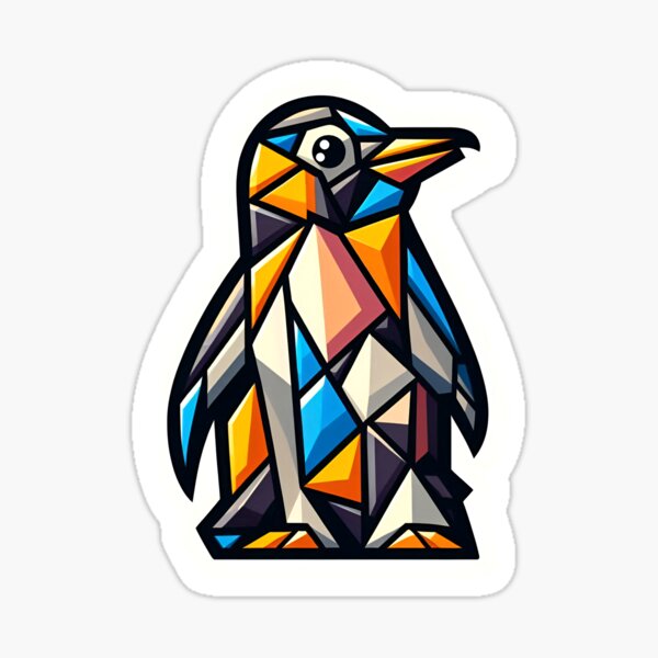 Item preview, A penguin cubist style Stickers designed and sold by frenky92.