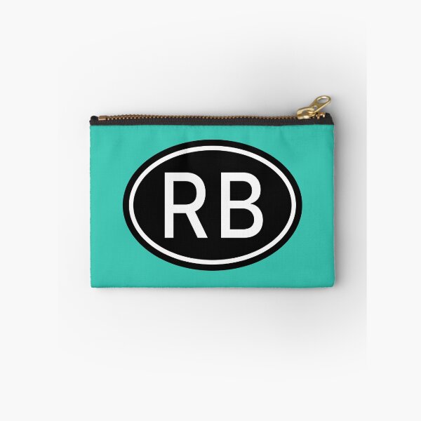 Item preview, RB Initials Monogram Oval White Letters designed and sold by Jeallan Designs.