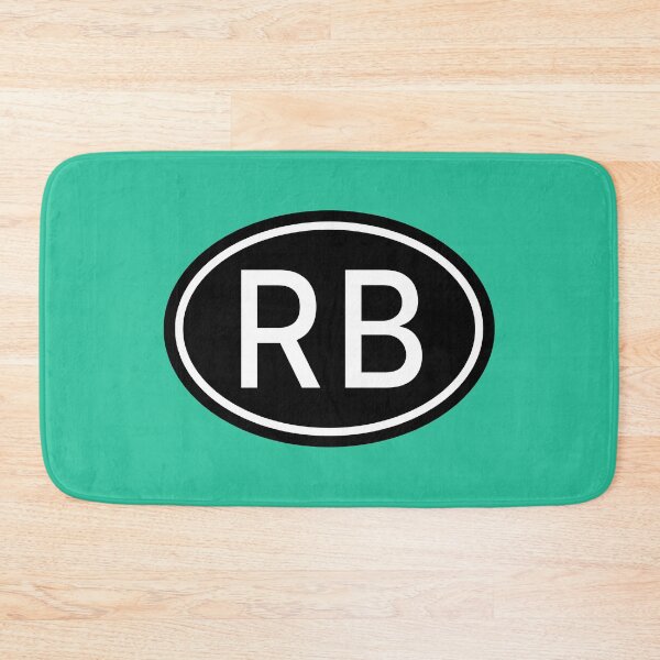 Item preview, RB Initials Monogram Oval White Letters designed and sold by Jeallan Designs.