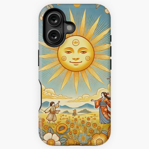Aperçu de l'œuvre La carte du Tarot Soleil (Nihonga Design) créée et vendue par OmniGoods.