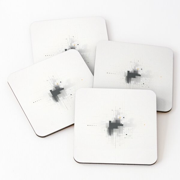 Item preview, Geometric Nexus: Abstract Digital Art in Monochrome designed and sold by EcoMinimalArt.