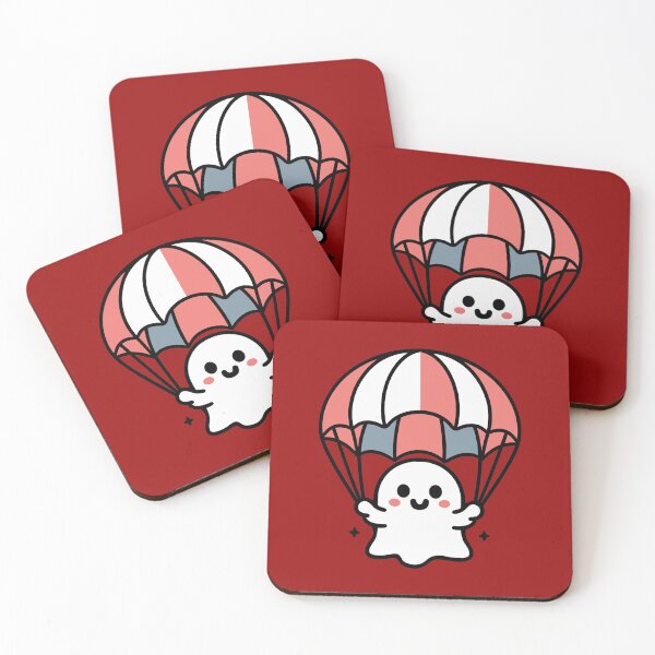 Item preview, Cute Ghost Jumps with a Parachute designed and sold by MaateoDesign.