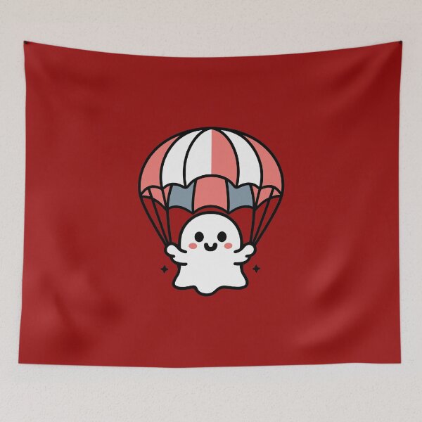 Item preview, Cute Ghost Jumps with a Parachute designed and sold by MaateoDesign.